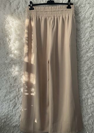 Pantalón palazzo caqui/beige Nuevo tiro alto