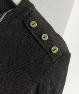 Jersey de punto a rayas negro y blanco