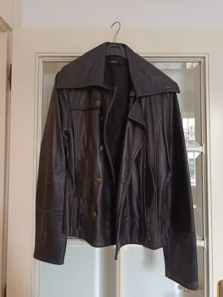 Giubbotto in vera pelle Nell&me nero taglia 42