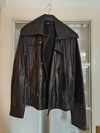 Giubbotto in vera pelle Nell&me nero taglia 42