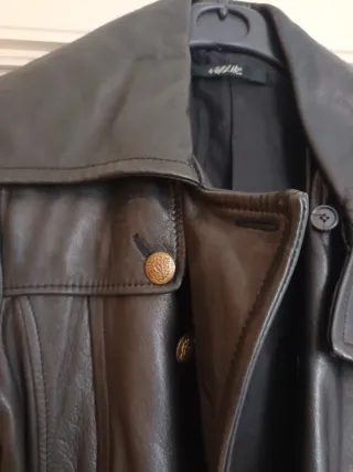 Giubbotto in vera pelle Nell&me nero taglia 42