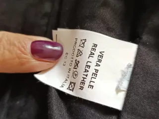 Giubbotto in vera pelle Nell&me nero taglia 42