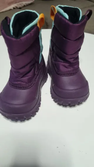 Botas de nieve moradas para niños talla 20/21