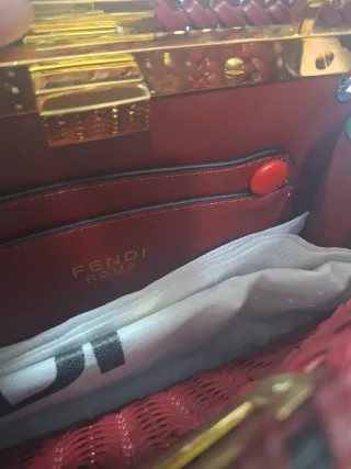 Bolso Fendi Peekaboo Rojo