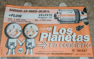 Entrada concierto Los Planetas 15 Mayo