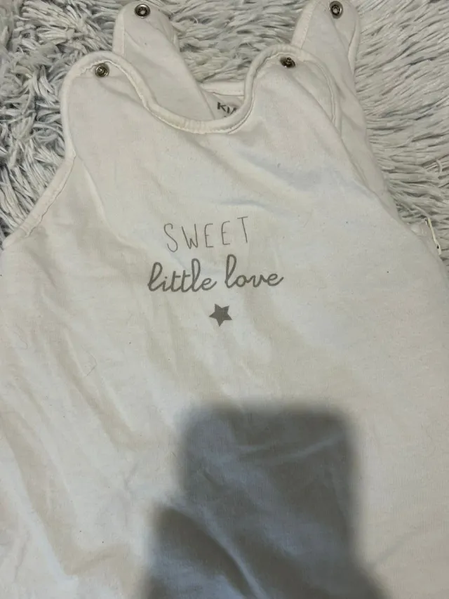 Saco dormir bebé blanco calentito talla 6-24 meses