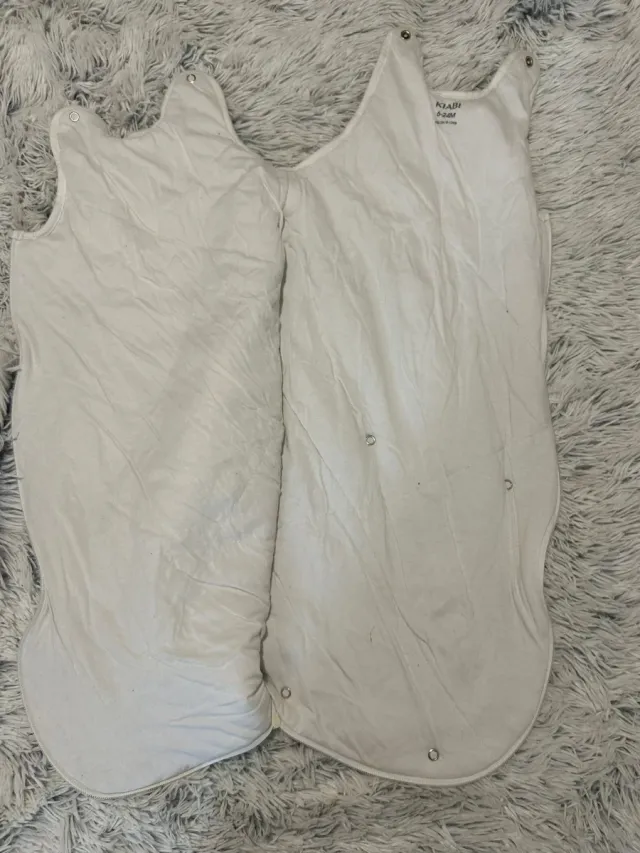 Saco dormir bebé blanco calentito talla 6-24 meses