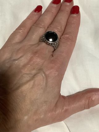 Parure Anello e Bracciale Teschio Nero Argento