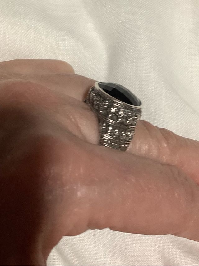 Parure Anello e Bracciale Teschio Nero Argento