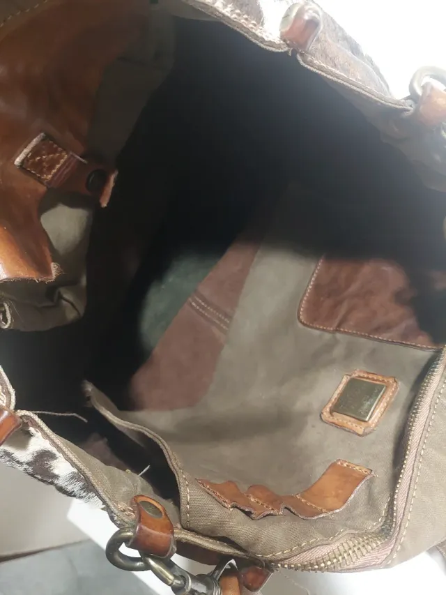 Bolsa Tote Campomaggi XL Couro Multicolor