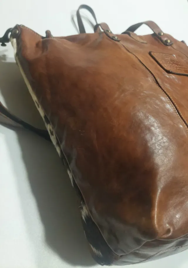 Bolsa Tote Campomaggi XL Couro Multicolor