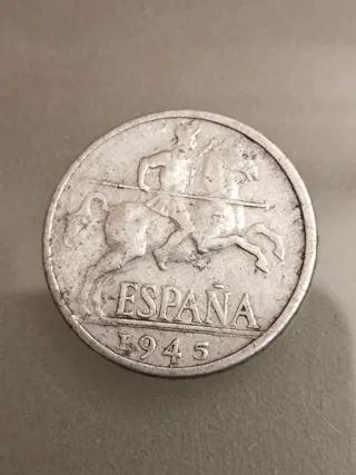 10 céntimos España 1945 error borde