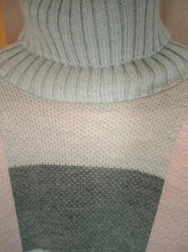 Jersey lana cuello alto oversize