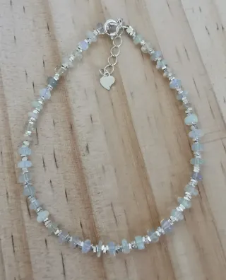 Pulsera Plata y Ópalo Natural.