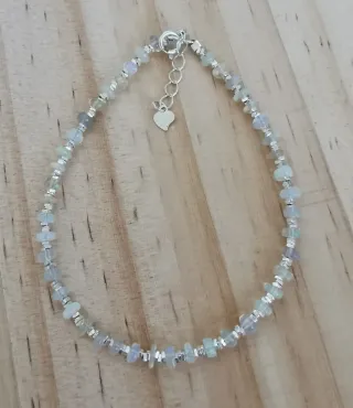 Pulsera Plata y Ópalo Natural.