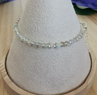 Pulsera Plata y Ópalo Natural.