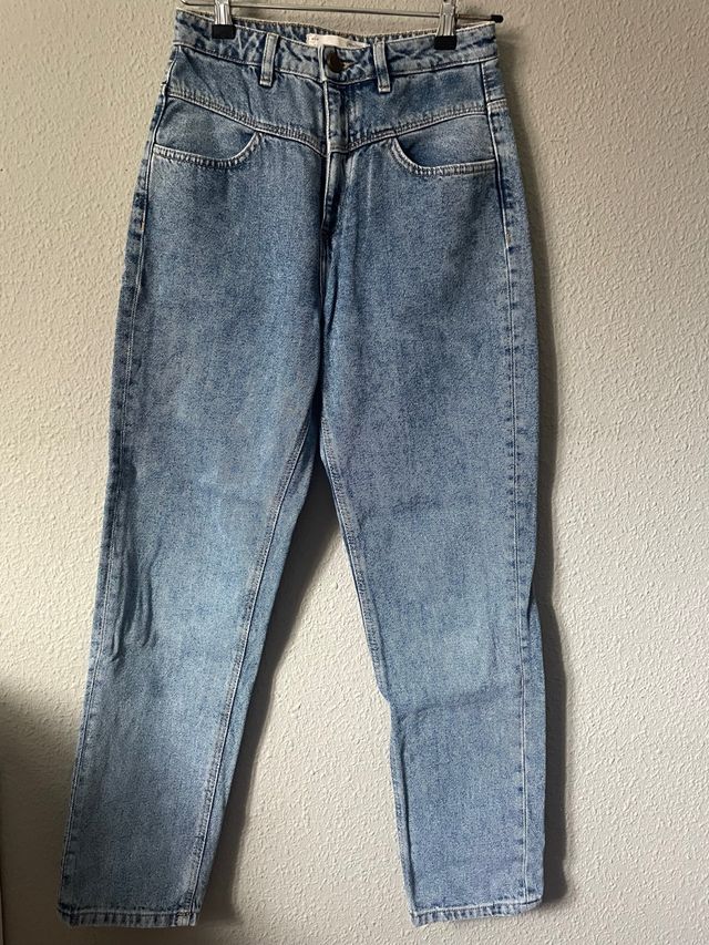 Pantalón vaquero mom azul