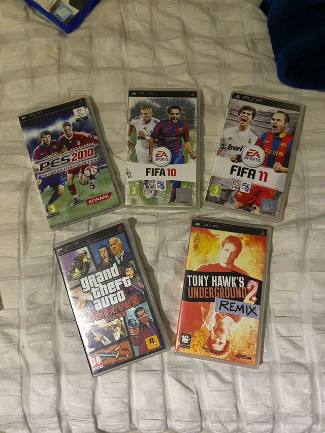 Lote 5 Juegos PSP: FIFA, PES, GTA, Tony Hawk