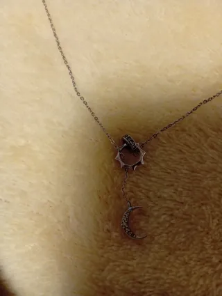 Collar plata sol y luna