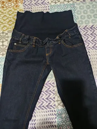 Pantalón premamá azul
