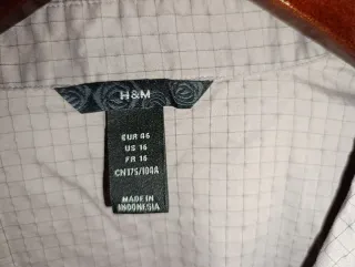 Camisa H&M Cuadros Talla 46