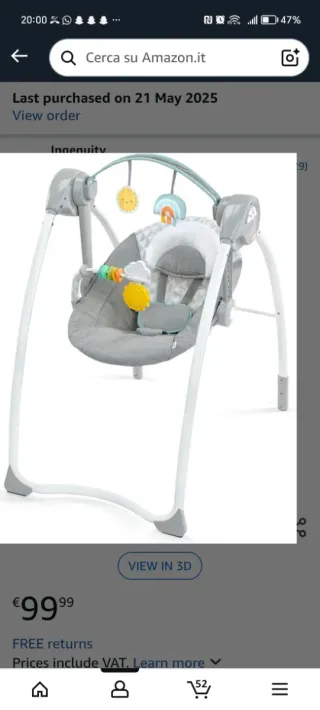 Altalena Ingenuity a batteria