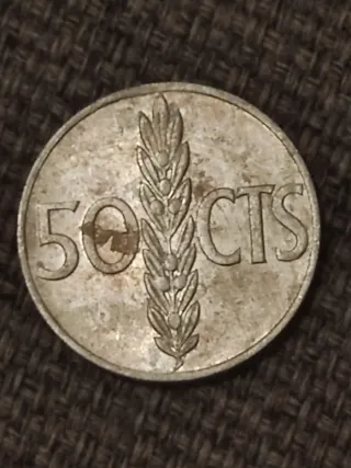 Moneda 50 cts 1966 Estrella 71