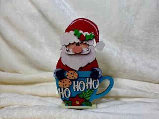 Placa Pai Natal em Madeira 2D