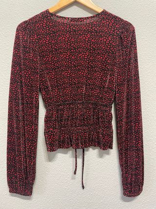 Blusa Zara Fruncida Estampada