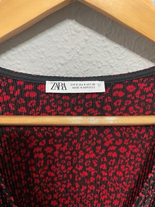 Blusa Zara Fruncida Estampada