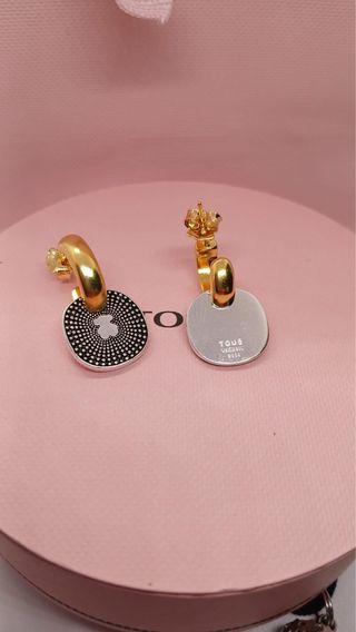 Pendientes Tous Oso Negro y Dorado