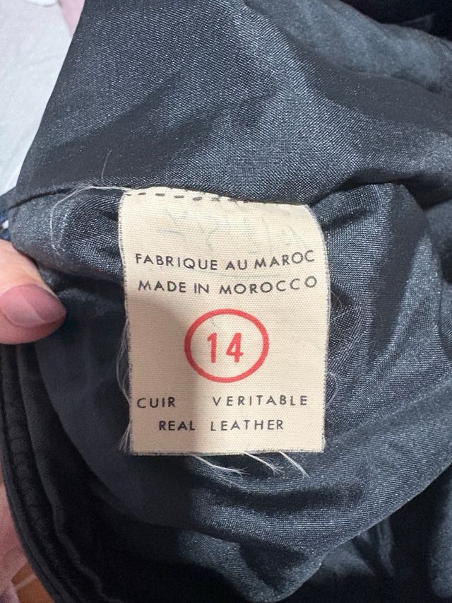 Falda de cuero negra Talla 42