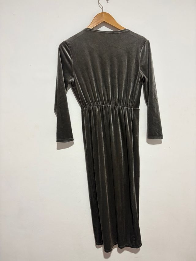 Vestido Mariquita Trasquilá terciopelo gris T40-42