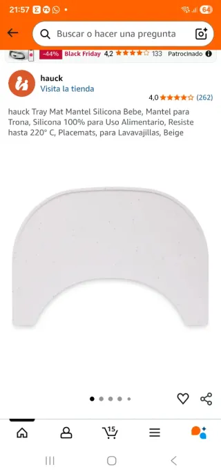 Mantel silicona trona Hauck