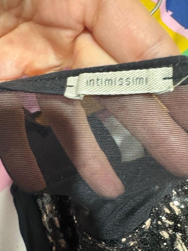 Vestido Intimissimi encaje negro Talla 40-42