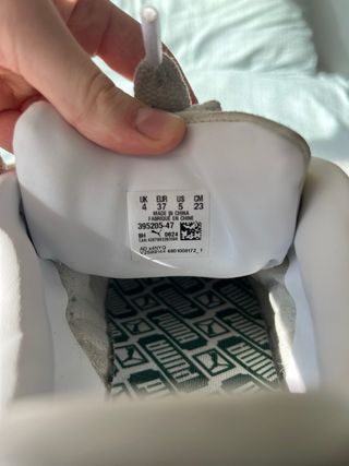 Zapatillas Puma Beige y Verde Talla 37