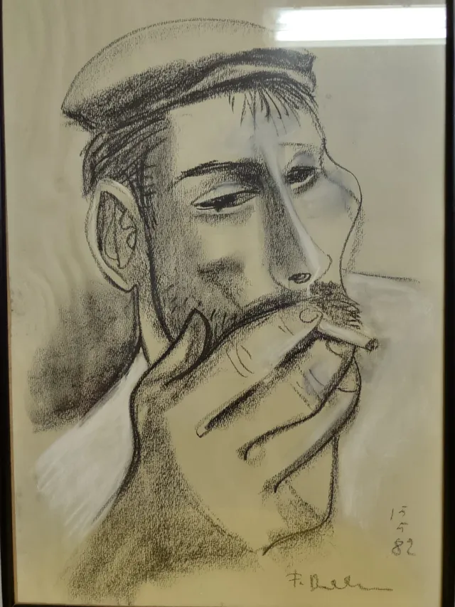 Ritratto di un uomo che fuma.