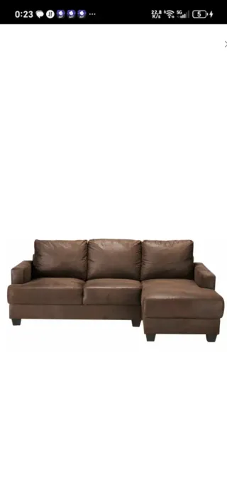 Sofá Chaiselongue Antelina Marrón