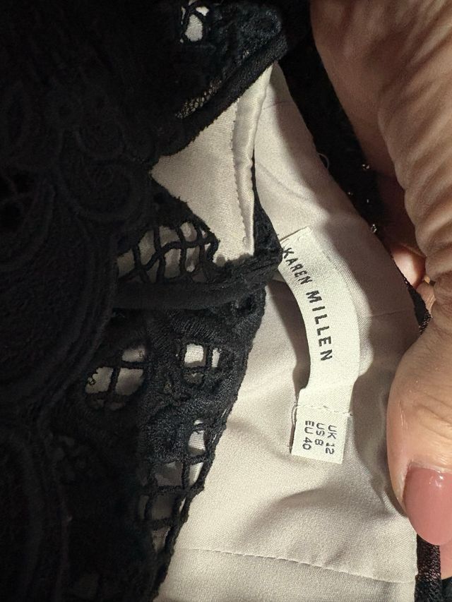 Vestido Karen Millen Talla 40 Beige/Negro