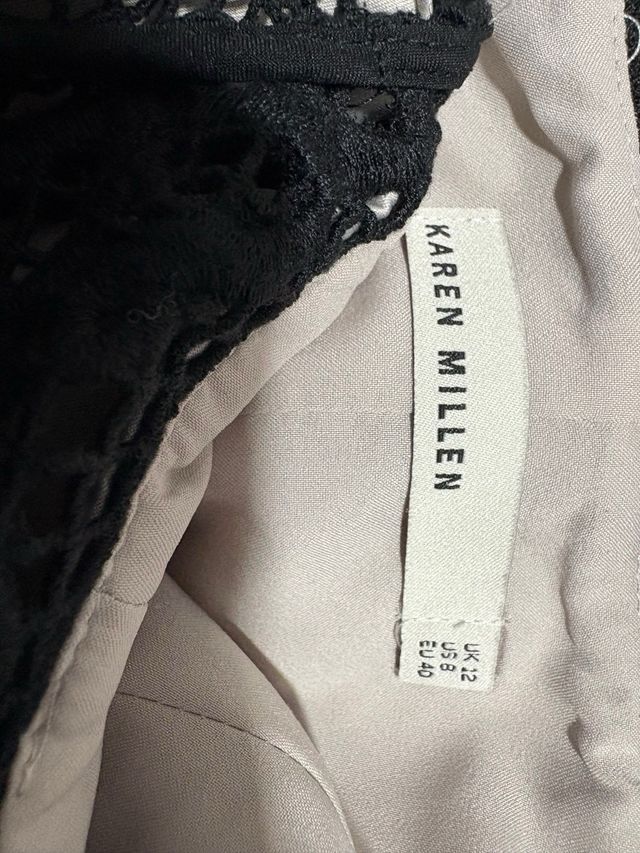 Vestido Karen Millen Talla 40 Beige/Negro