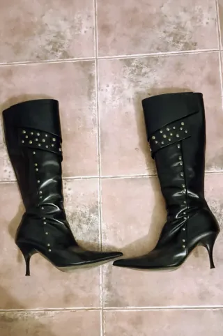 Botas negras chica Piel. Mujer. Talla 36