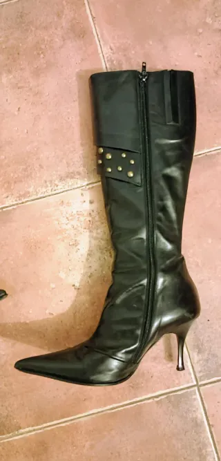 Botas negras chica Piel. Mujer. Talla 36