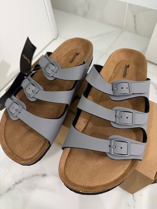 Sandalias Torotto Hombre Gris Marrón