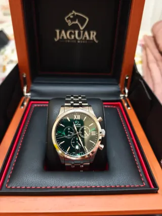 Reloj Jaguar Verde y Plateado