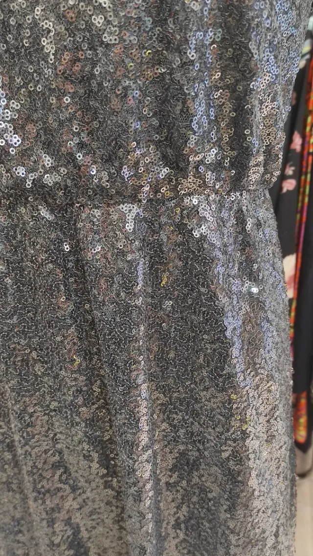 Abito a scintille argento Taglia M