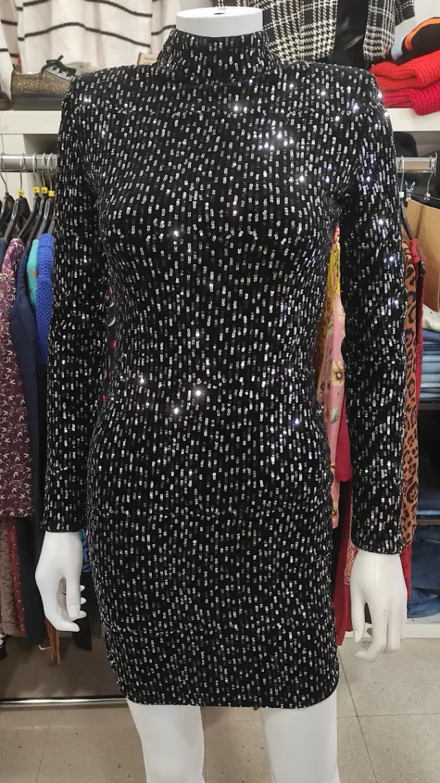 Abito in paillettes in velluto Taglia XS