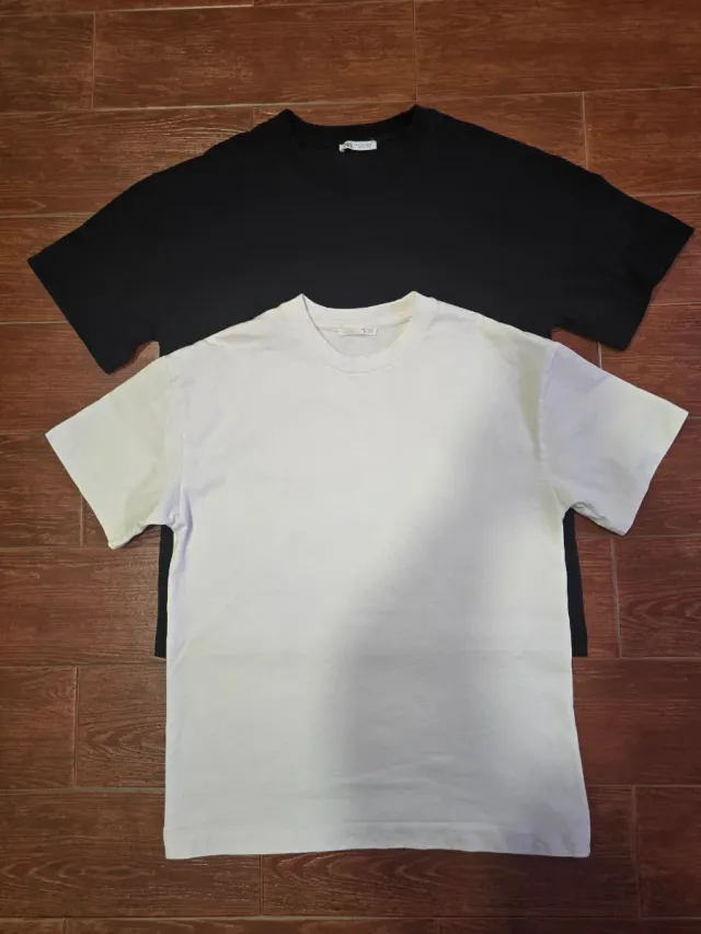 Camisetas Zara Básicas Anchas Talla S (2 uds)