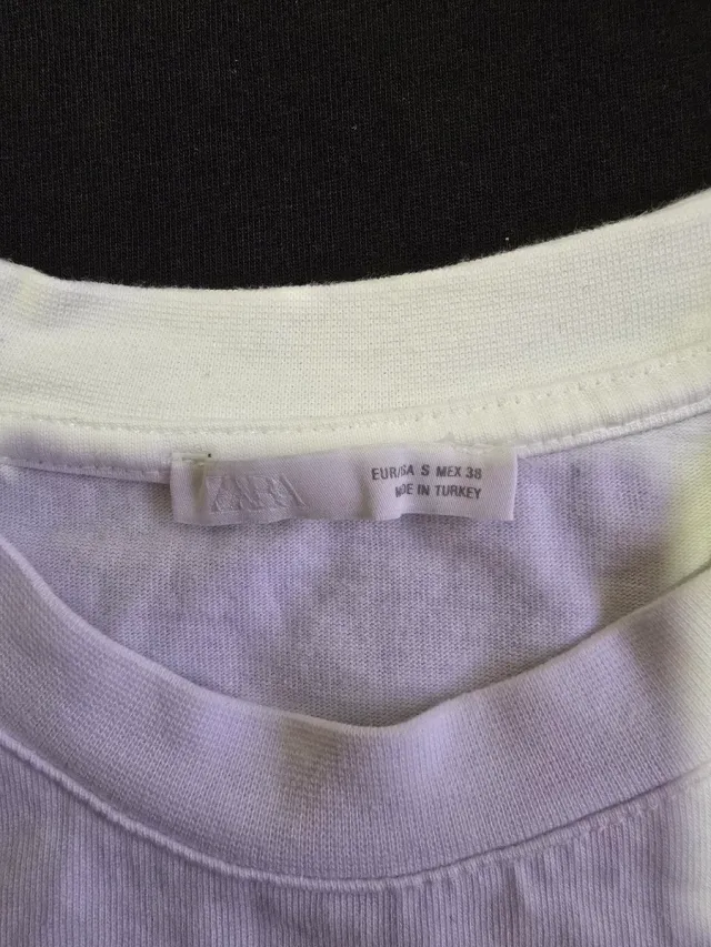 Camisetas Zara Básicas Anchas Talla S (2 uds)