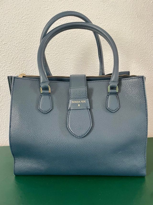 Bolso Patrizia Pepe Azul Petróleo Mediano