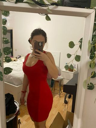 Vestito rosso Chic For You nuovo con cartellino